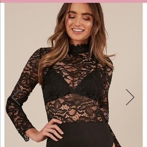 Long Sleeve Lace Bodysuit